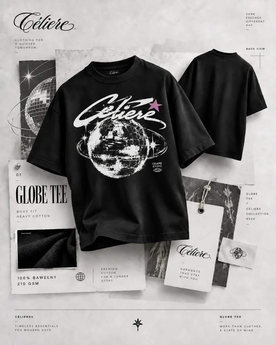Globe Tee — karta produktu CÉLIERE Chapter One